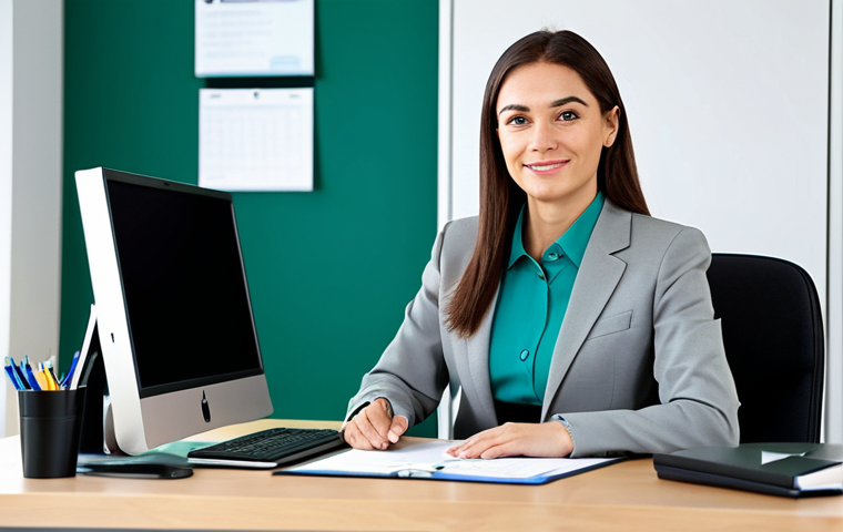 **

"A professional businesswoman in a modest business suit, sitting at a desk in a modern office, fully clothed, appropriate attire, safe for work, perfect anatomy, natural proportions, professional photography, high quality. Background: Clean and organized office space with computer and documents on desk. Colors: Neutral tones with a pop of blue or green."

**