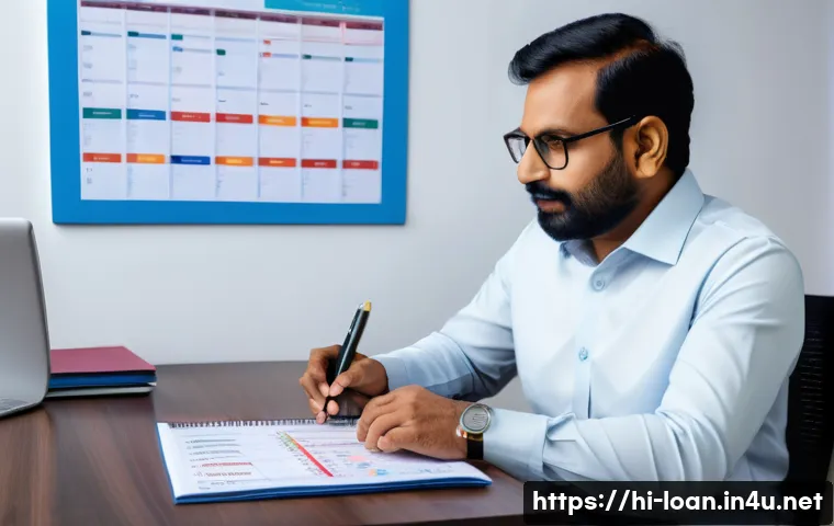 대출 금리 협상 팁 - A modern Indian financial advisor in a professional office setting, explaining credit scores and loa...